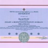 Osvědčení - zásady a bezpečnostní postupy ochrany organizace